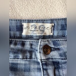 WE THE FREE PEOPLE Flare Bell Bottom Denim in Checkered Pattern Women’s size 29